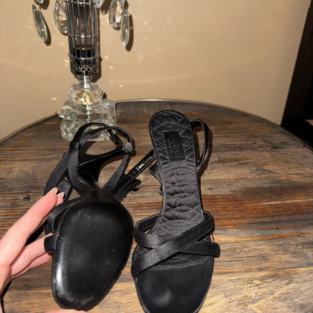 Gucci Women's Black Strappy Sandals